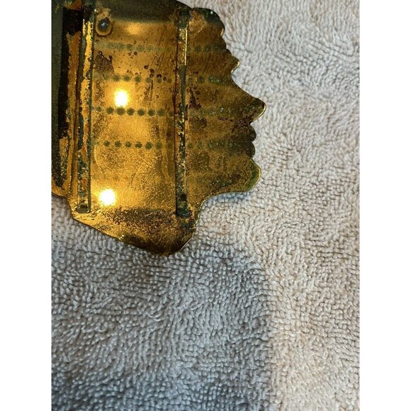 Rare 1970s Chanel Gold Colored LADYS HEAD W/ Pearl Belt Buckle (Poor Shape) - Picture 11 of 16
